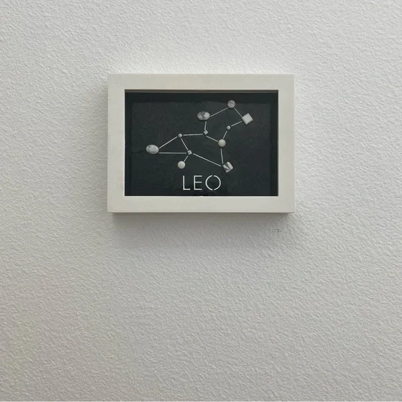 Handmade Horoscope Art LEO Star Constellation Beads Shadow Box 6x8 inches - Picture 4 of 9